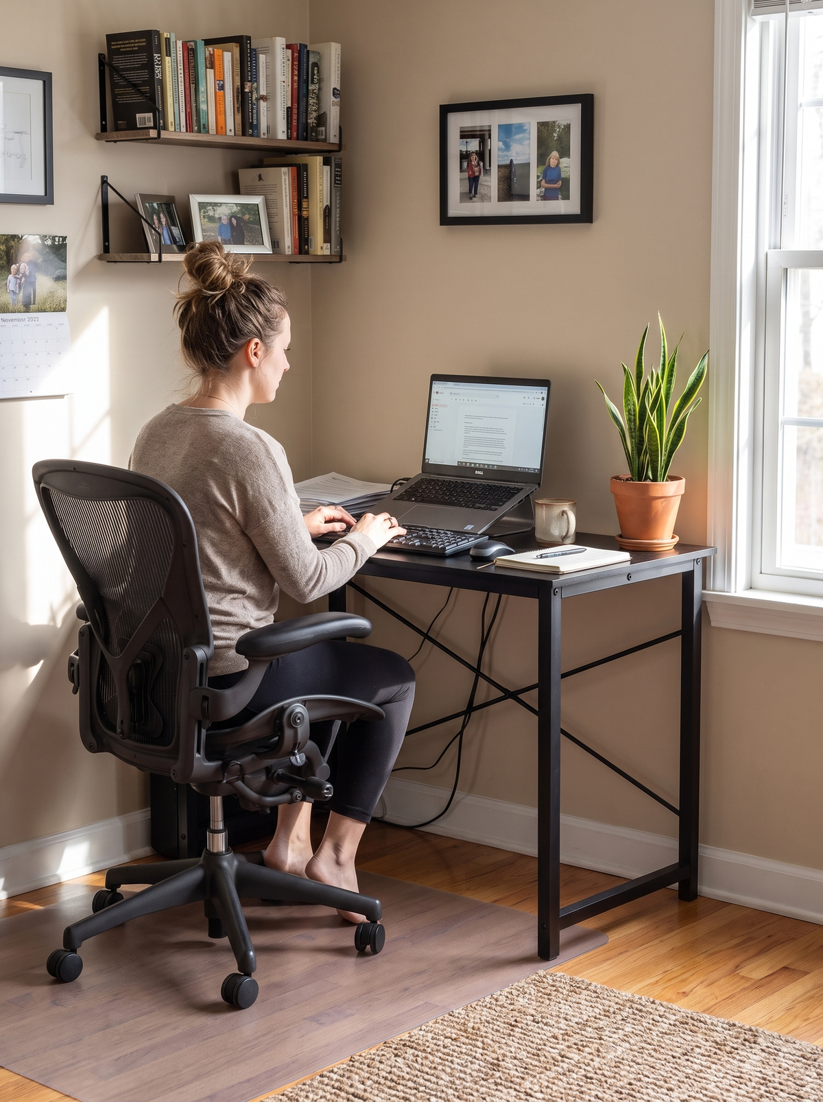 Computer Desk 44in Black lifestyle 2