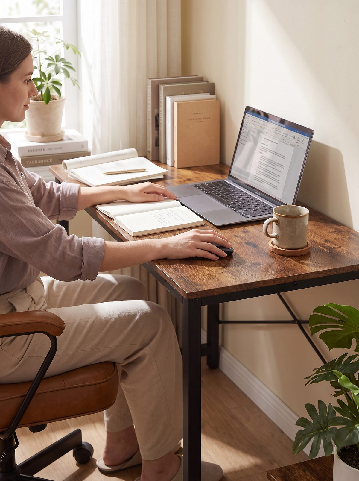 Computer Desk 44in Rust lifestyle 3