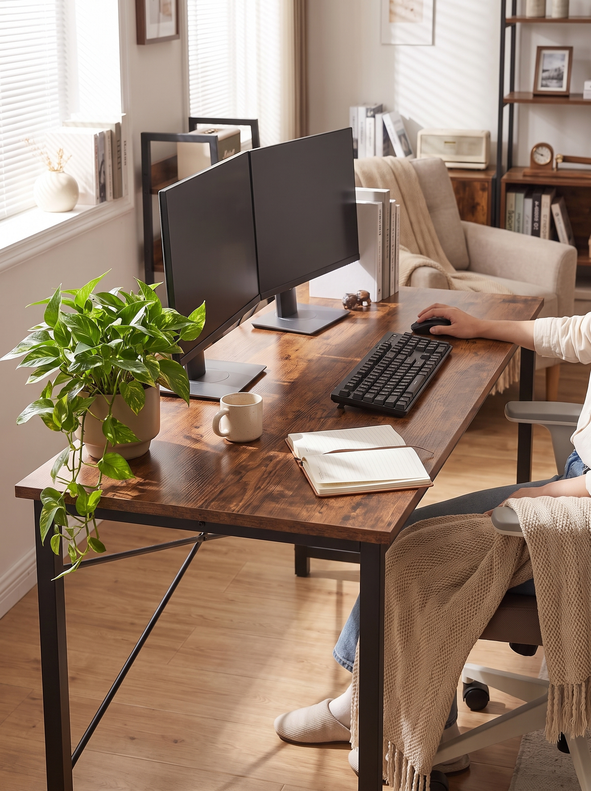 Computer Desk 55in Rust lifestyle 1