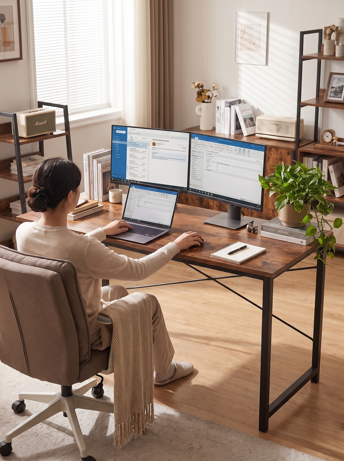 Computer Desk 55in Rust lifestyle 2