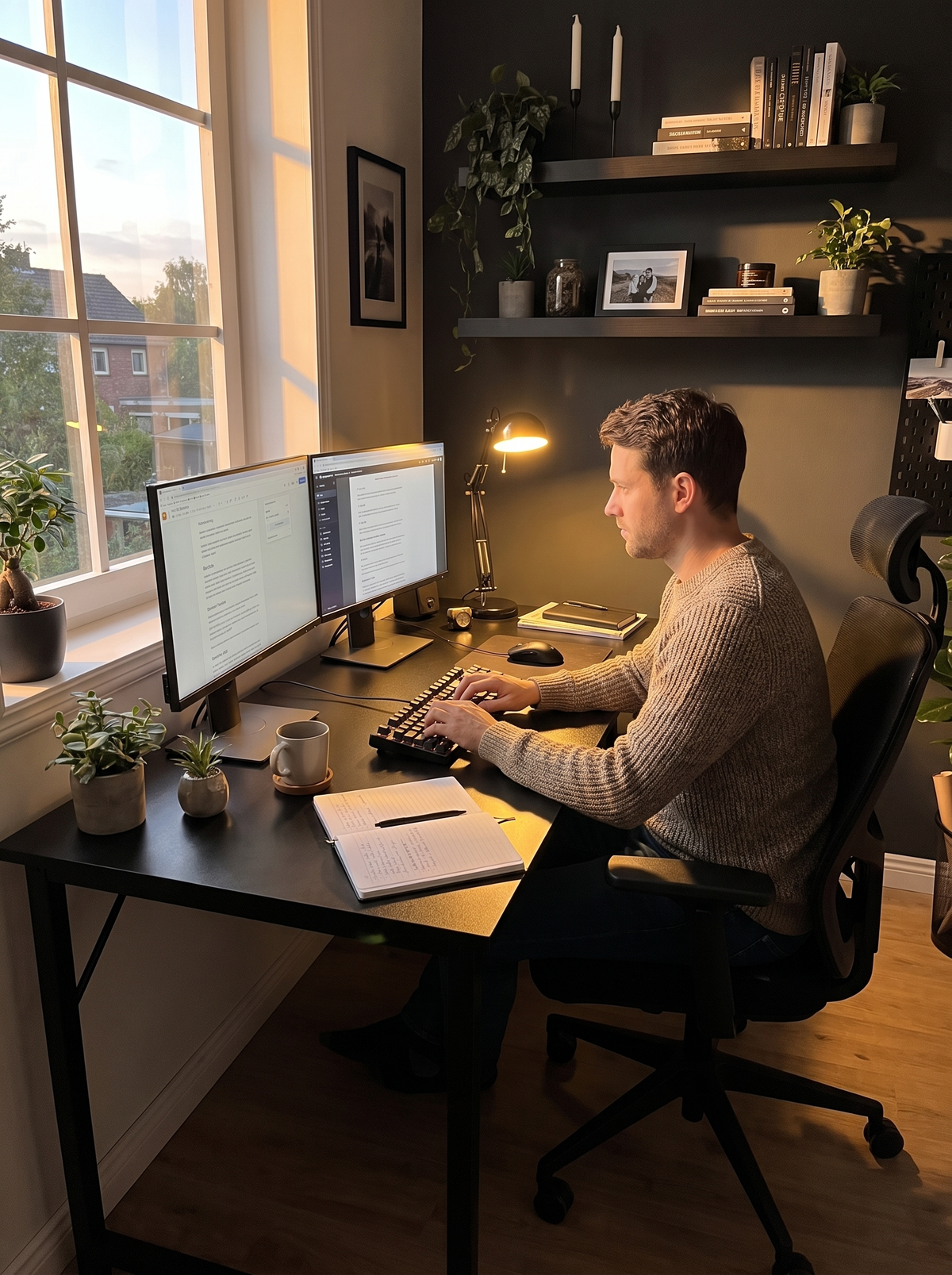 Computer Desk 63in Black lifestyle 3